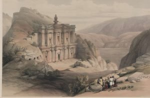 Jordanie - Petra - El Deir - Tableau de David Roberts